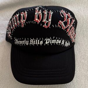 Black and Red Graphic Trucker Hat